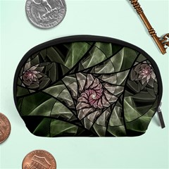 Fractal Flowers Floral Fractal Art Accessory Pouches (large)  by Celenk