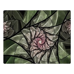 Fractal Flowers Floral Fractal Art Double Sided Flano Blanket (large)  by Celenk