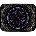 Fractal Abstract Purple Majesty Fleece Blanket (Mini) 35 x27  Blanket