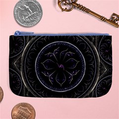 Fractal Abstract Purple Majesty Large Coin Purse by Celenk