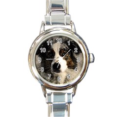 Dog Pet Art Abstract Vintage Round Italian Charm Watch by Celenk