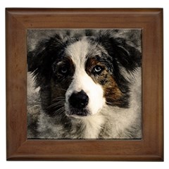 Dog Pet Art Abstract Vintage Framed Tiles by Celenk