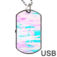 Background Art Abstract Watercolor Dog Tag Usb Flash (two Sides) by Celenk