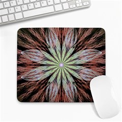 Fractal Floral Fantasy Flower Large Mousepads by Celenk