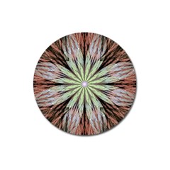 Fractal Floral Fantasy Flower Magnet 3  (round) by Celenk