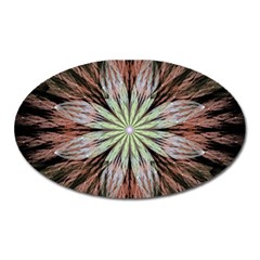 Fractal Floral Fantasy Flower Oval Magnet by Celenk