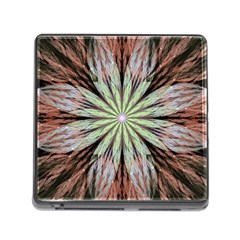 Fractal Floral Fantasy Flower Memory Card Reader (square) by Celenk