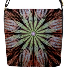 Fractal Floral Fantasy Flower Flap Messenger Bag (s) by Celenk