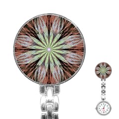 Fractal Floral Fantasy Flower Stainless Steel Nurses Watch by Celenk