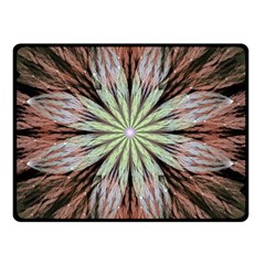 Fractal Floral Fantasy Flower Double Sided Fleece Blanket (small)  by Celenk