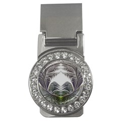 Fractal White Design Pattern Money Clips (CZ) 