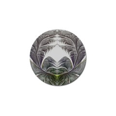 Fractal White Design Pattern Golf Ball Marker (4 pack)