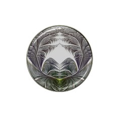 Fractal White Design Pattern Hat Clip Ball Marker