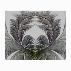 Fractal White Design Pattern Small Glasses Cloth