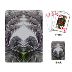 Fractal White Design Pattern Playing Card