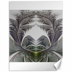 Fractal White Design Pattern Canvas 18  x 24  