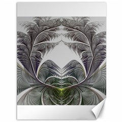 Fractal White Design Pattern Canvas 36  x 48  