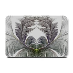 Fractal White Design Pattern Small Doormat 