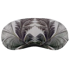 Fractal White Design Pattern Sleeping Masks