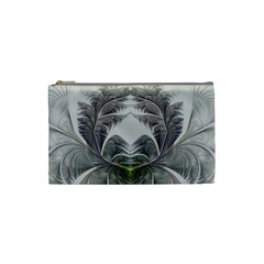 Fractal White Design Pattern Cosmetic Bag (Small) 