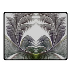 Fractal White Design Pattern Fleece Blanket (Small)