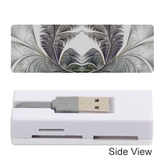 Fractal White Design Pattern Memory Card Reader (Stick) 