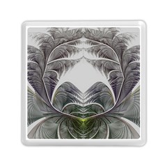 Fractal White Design Pattern Memory Card Reader (Square) 