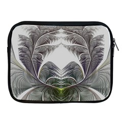 Fractal White Design Pattern Apple iPad 2/3/4 Zipper Cases