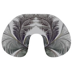 Fractal White Design Pattern Travel Neck Pillows