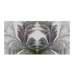 Fractal White Design Pattern Satin Wrap