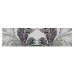 Fractal White Design Pattern Satin Scarf (Oblong)