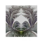 Fractal White Design Pattern Small Satin Scarf (Square) Front