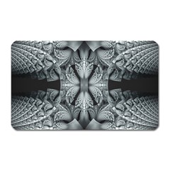 Fractal Blue Lace Texture Pattern Magnet (rectangular) by Celenk