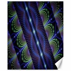 Fractal Blue Lines Colorful Canvas 16  X 20   by Celenk