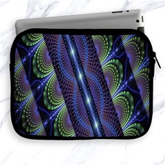 Fractal Blue Lines Colorful Apple Ipad 2/3/4 Zipper Cases by Celenk