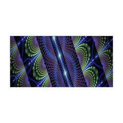 Fractal Blue Lines Colorful Yoga Headband by Celenk