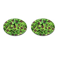 Luck Klee Lucky Clover Vierblattrig Cufflinks (oval) by Celenk