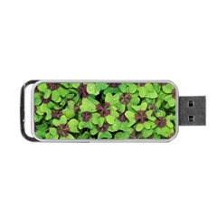 Luck Klee Lucky Clover Vierblattrig Portable Usb Flash (one Side) by Celenk