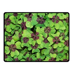 Luck Klee Lucky Clover Vierblattrig Double Sided Fleece Blanket (small)  by Celenk