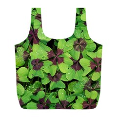 Luck Klee Lucky Clover Vierblattrig Full Print Recycle Bags (l)  by Celenk