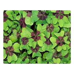 Luck Klee Lucky Clover Vierblattrig Double Sided Flano Blanket (large)  by Celenk