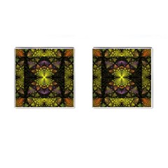 Fractal Multi Color Geometry Cufflinks (square) by Celenk