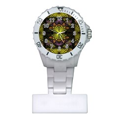 Fractal Multi Color Geometry Plastic Nurses Watch by Celenk