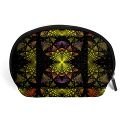 Fractal Multi Color Geometry Accessory Pouches (large)  by Celenk