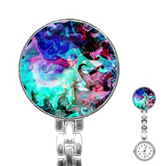 Background Art Abstract Watercolor Stainless Steel Nurses Watch by Celenk