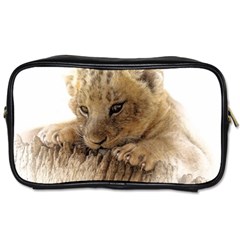 Lion Cub Close Cute Eyes Lookout Toiletries Bags 2-side by Celenk