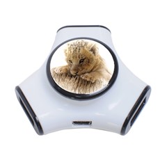 Lion Cub Close Cute Eyes Lookout 3-port Usb Hub by Celenk