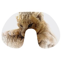 Lion Cub Close Cute Eyes Lookout Travel Neck Pillows by Celenk