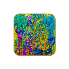 Background Art Abstract Watercolor Rubber Coaster (square)  by Celenk