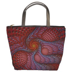 Fractal Red Fractal Art Digital Art Bucket Bags